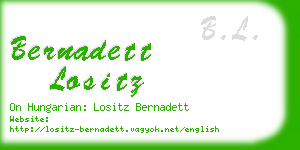 bernadett lositz business card